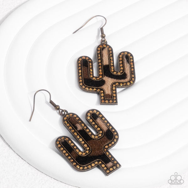 Paparazzi Western Worth Brass Earrings