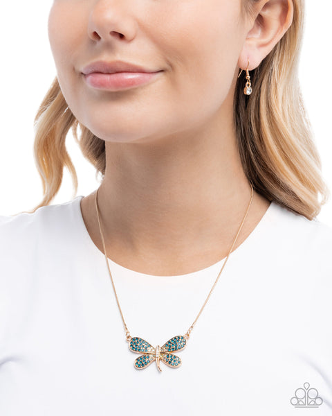 Paparazzi Dragonfly Direction Necklace Gold