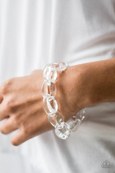Paparazzi Ice Queen Necklace& Ice Ice Baby Bracelet White Set