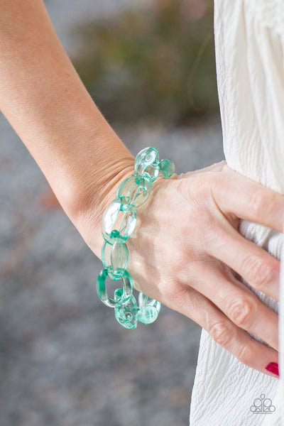 Paparazzi Ice Queen Necklace & Ice Ice Baby Bracelet Green Set