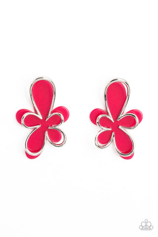 Paparazzi Glimmering Gardens - Pink Earrings