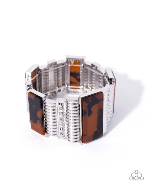 Paparazzi Audacious Pattern Bracelet Brown