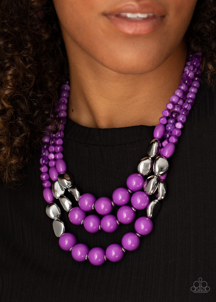 Paparazzi Flamingo Flamboyance - Purple Necklace