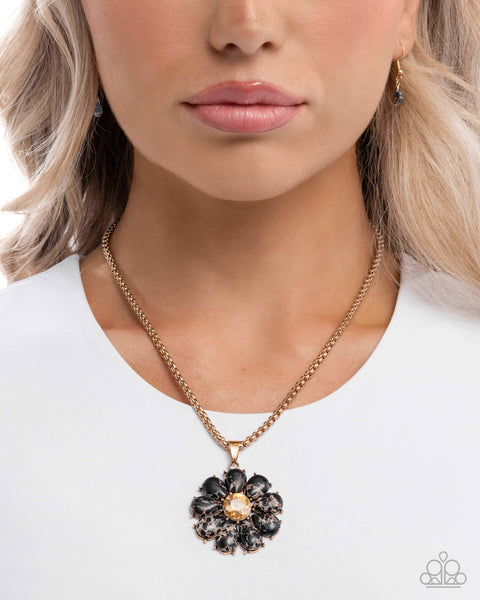 Paparazzi Creative Caliber Necklace, Prairie Protection Bracelet & Obsessed Operation Earrings Black (3 pieces) Set