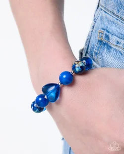 Paparazzi Beach Glam Necklace & Stony Ovation Bracelet Blue Set