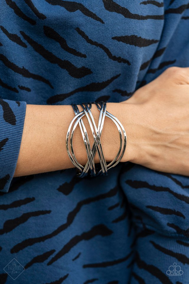 Paparazzi Hautely Hammered Silver Cuff Bracelet