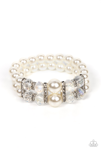 Paparazzi Timelessly Tea Party - White Pearl Bracelet