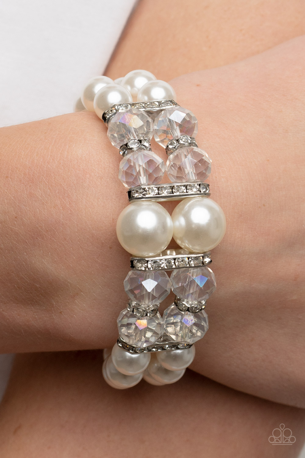 Paparazzi Timelessly Tea Party - White Pearl Bracelet