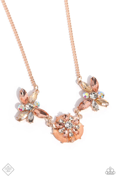 Paparazzi Soft-Hearted Series - Rose Gold Necklace