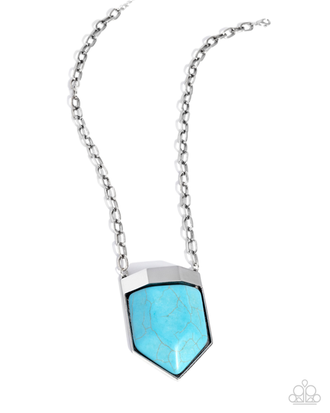 Paparazzi Pendant Passage - Blue Necklace