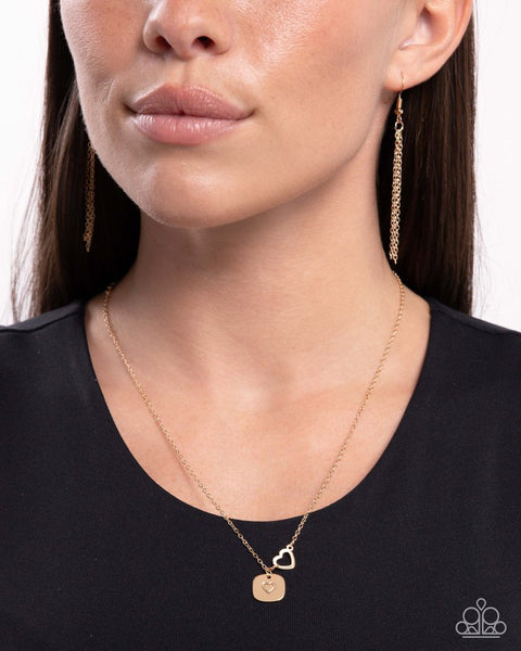 Paparazzi When Can I See You Again? Gold Necklace