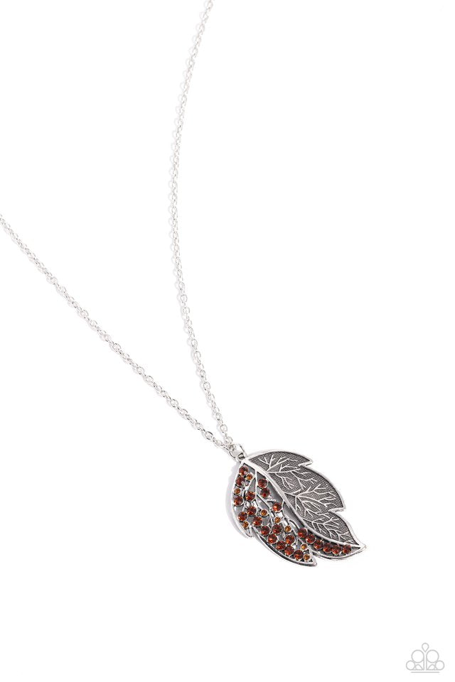 Paparazzi A Mid-AUTUMN Nights Dream - Brown Leaf Necklace