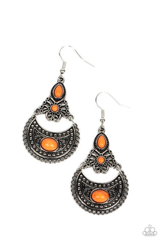 Paparazzi Sahara Samba - Orange Earrings