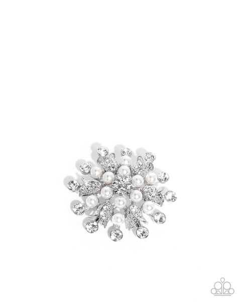 Paparazzi Pearly Prologue - White Brooch