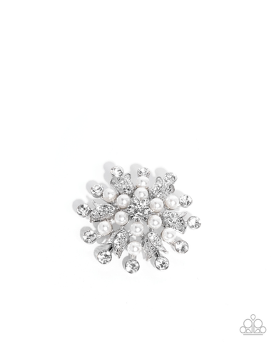 Paparazzi Pearly Prologue - White Brooch