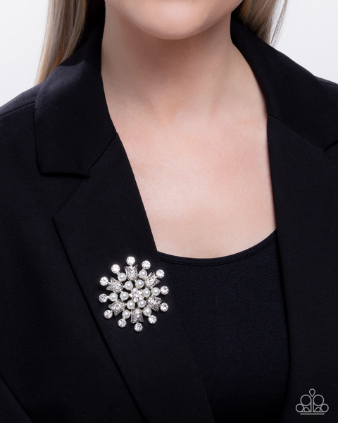 Paparazzi Pearly Prologue - White Brooch