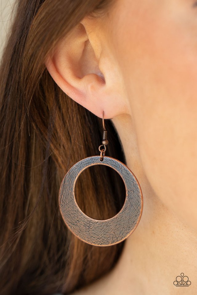 Paparazzi Outer Plains Copper Earrings