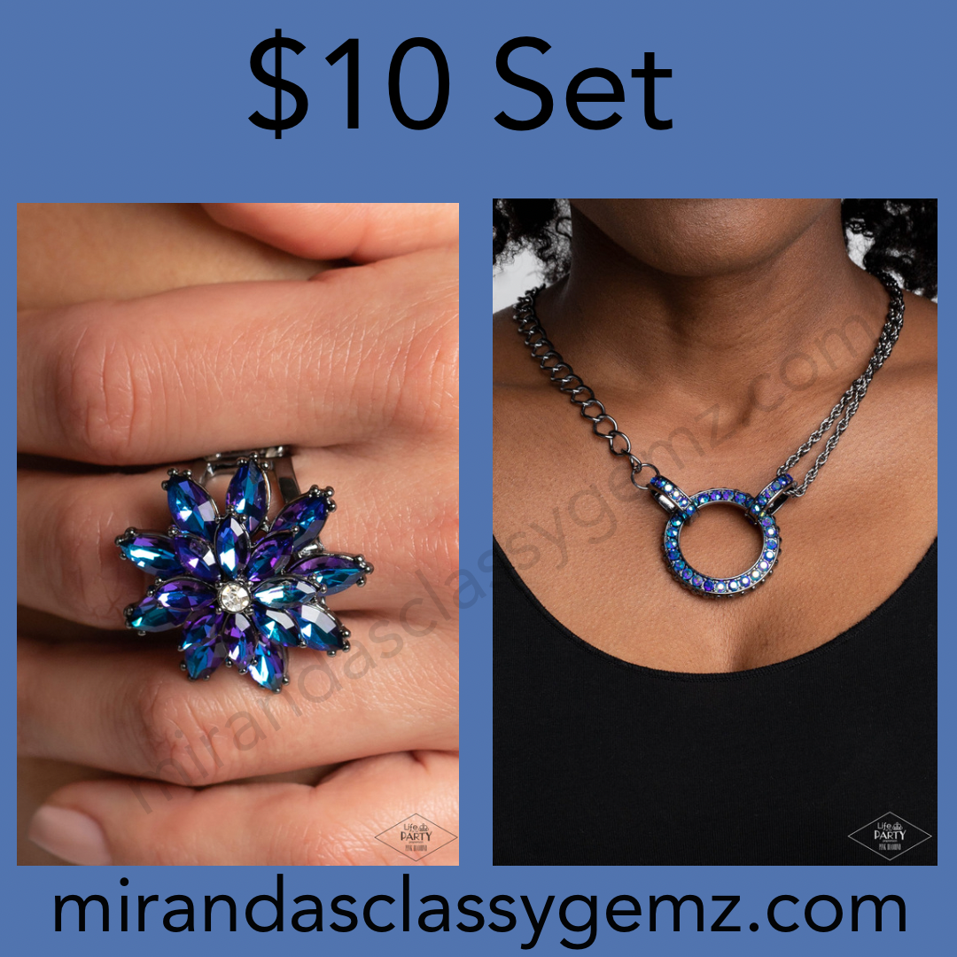 Paparazzi Am I GLEAMing? Multi Iridescent Ring and Razzle