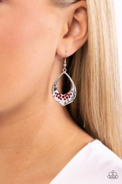 Paparazzi Cache Reserve Earrings Red