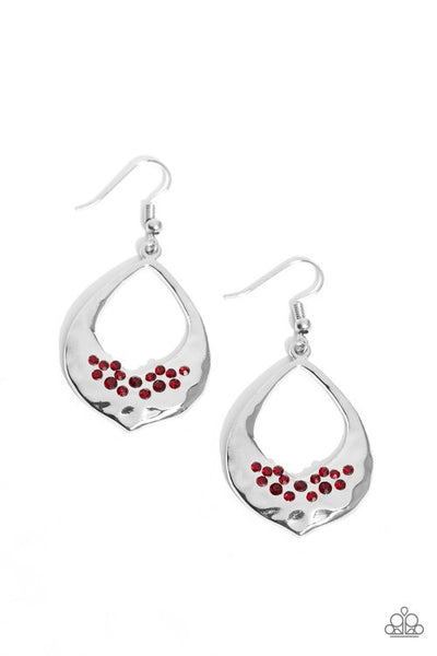 Paparazzi Cache Reserve Earrings Red