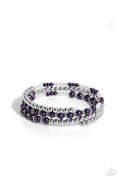 SASS with Flying Colors Necklace and Just SASSING Through - Purple Bracelet Set