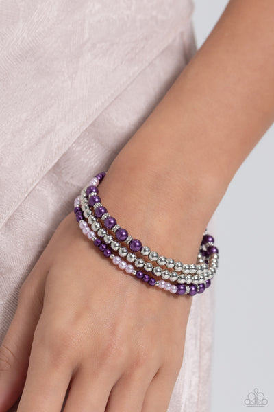 SASS with Flying Colors Necklace and Just SASSING Through - Purple Bracelet Set