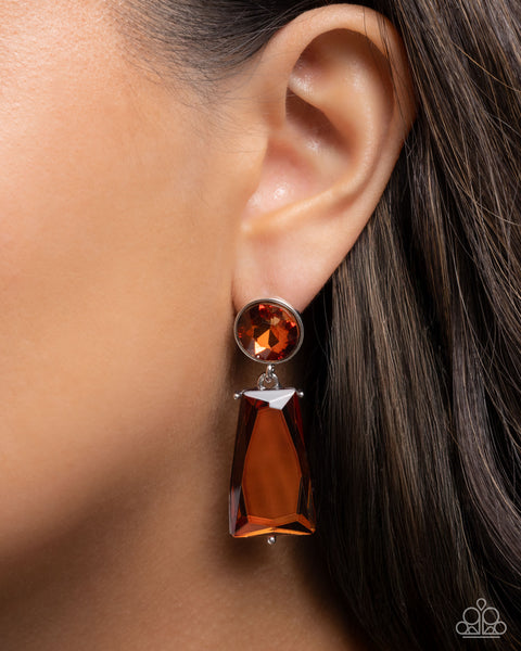 COMING SOON Paparazzi Carefree Character Brown Earrings