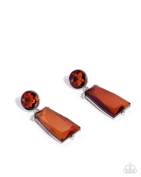COMING SOON Paparazzi Carefree Character Brown Earrings