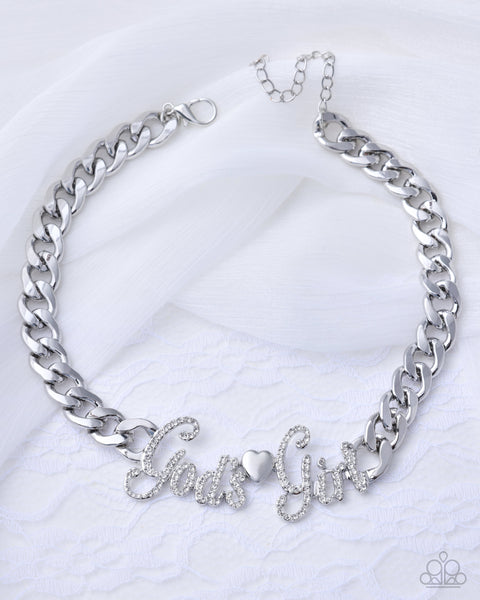 COMING SOON Paparazzi Shimmery Self-Worth Necklace White