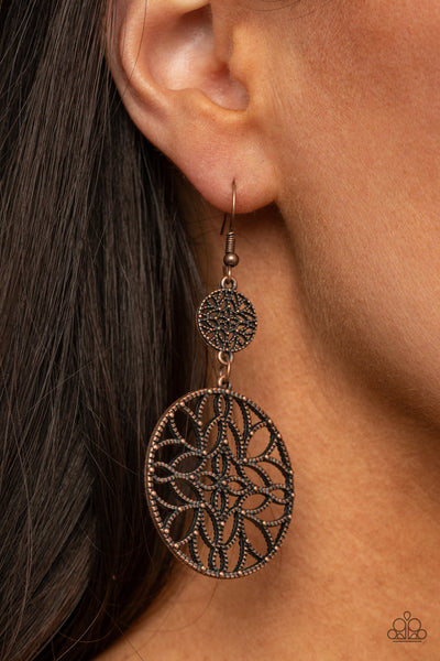 Paparazzi Mandala Eden Earrings Copper