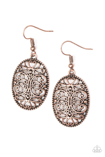 Paparazzi Wistfully Whimsical Copper Earrings