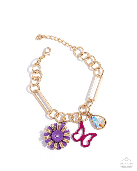 Paparazzi Aerial Adventure Necklace and Aerial Accomplishment Bracelet Purple