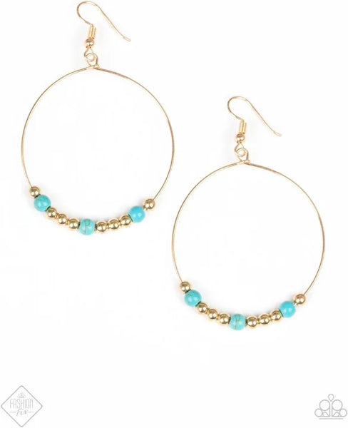 Paparazzi Say A Little PRAIRIE Gold Earrings