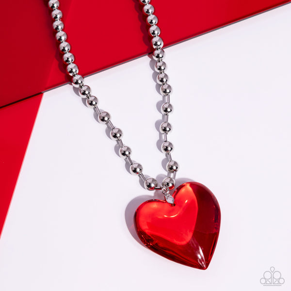 Paparazzi Romantic Residence - Red Heart Necklace