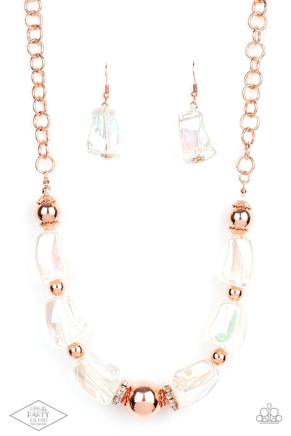 Paparazzi Iridescently Ice Queen Copper Necklace