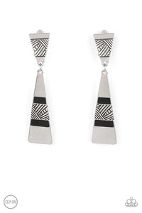 Paparazzi Safari Seeker - Black Clip on Earrings