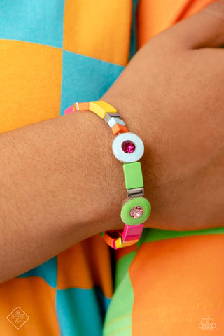 Paparazzi Colorblock Cameo - Multi Bracelet