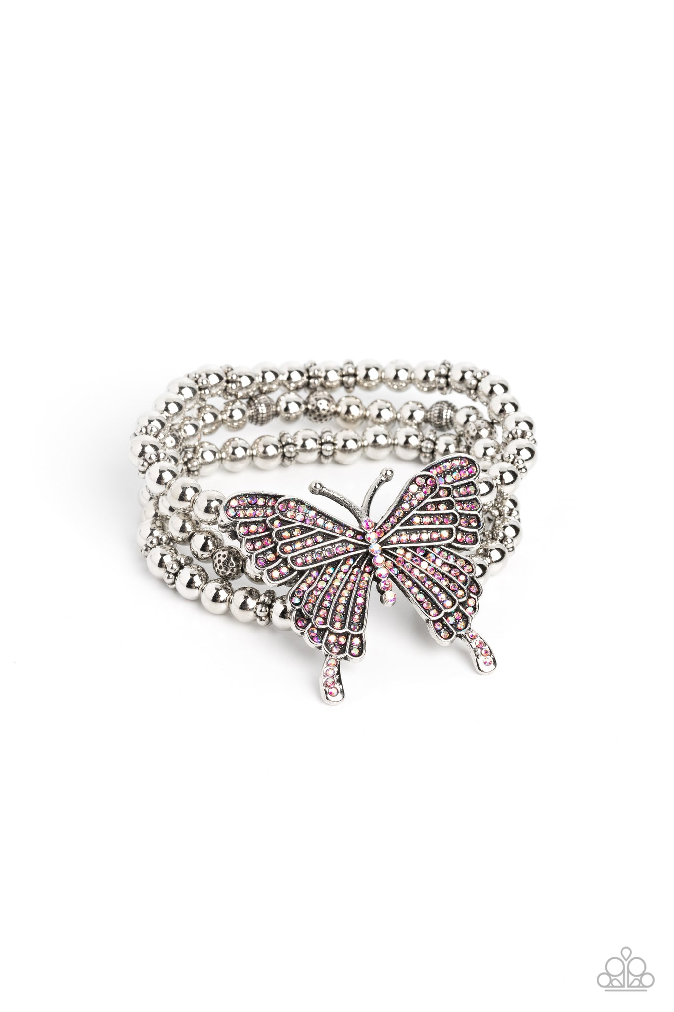 Paparazzi First WINGS First - Pink Butterfly Bracelet