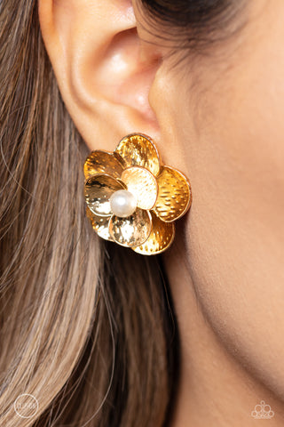 Paparazzi Miami Magic - Gold Clip on Earrings