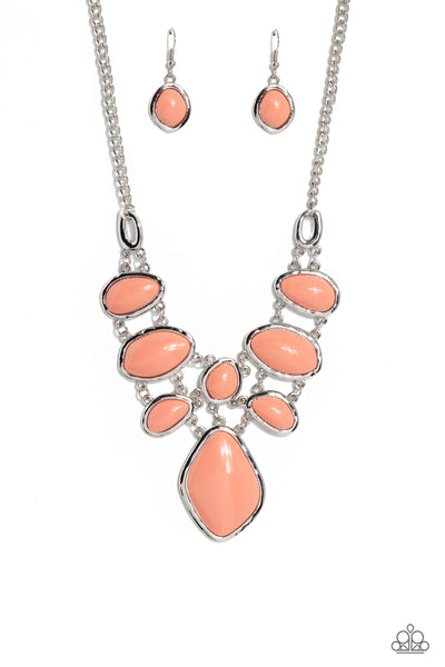 Paparazzi Dreamily Decked Out - Orange Necklace