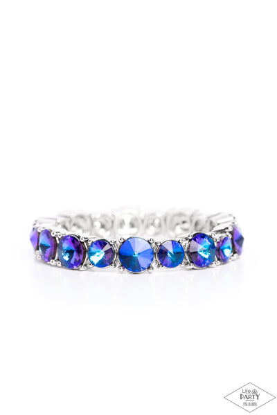 Born To Bedazzle - Oil Spill Blue Bracelet