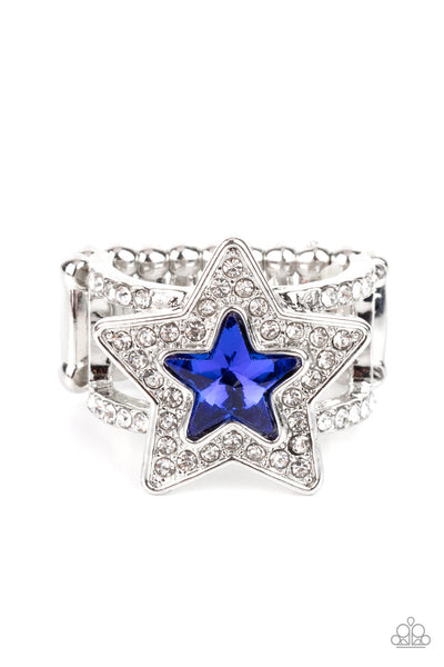 Paparazzi One Nation Under Sparkle - Blue Star Ring