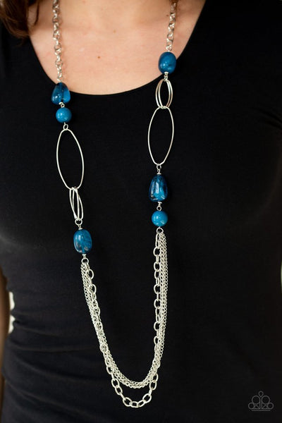 Paparazzi Pleasant Promenade Blue Necklace