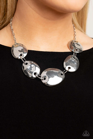 Paparazzi That RING You Do - Silver Necklace