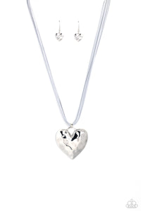 Paparazzi Confident Courtship - Silver Heart Necklace