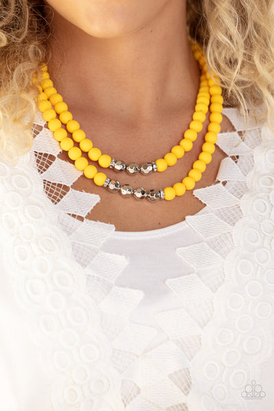 Paparazzi Summer Splash - Yellow Necklace