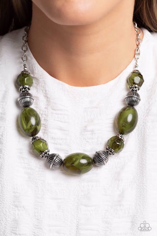 Paparazzi Ice Melt Green Necklace