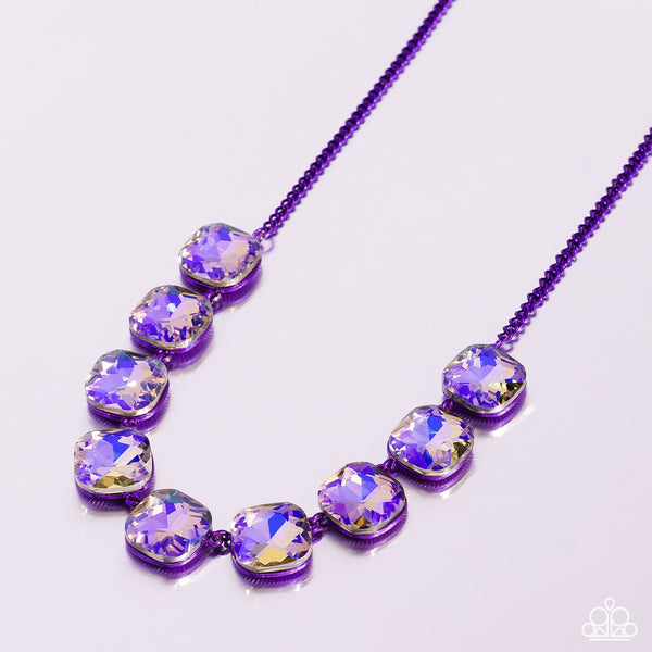 Paparazzi Combustible Command - UV Purple Necklace