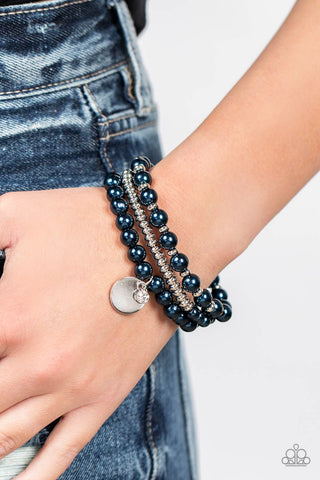 Paparazzi Pearly Professional - Blue Pearl Bracelet