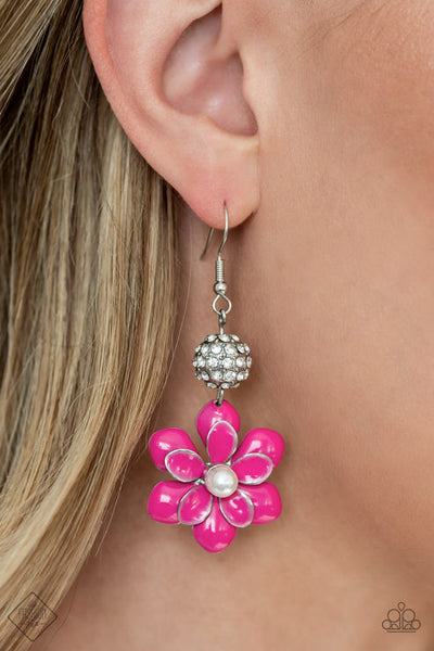 Paparazzi Bewitching Botany Pink Earrings